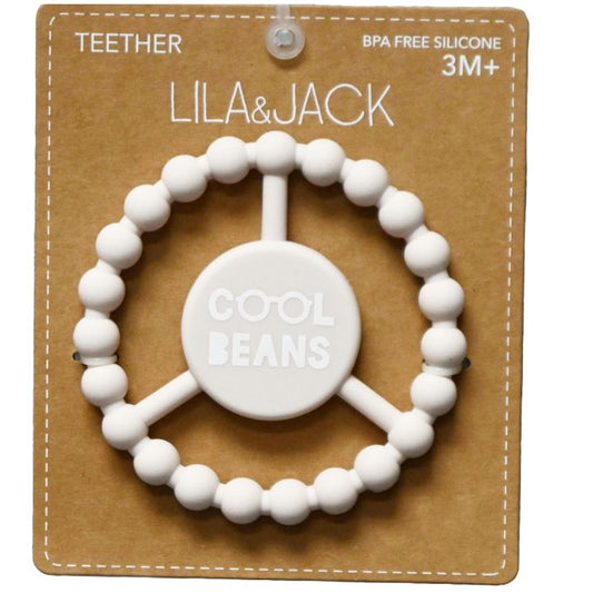1pc Silicone Peace Teether - Beige "Cool Beans" C/P 100