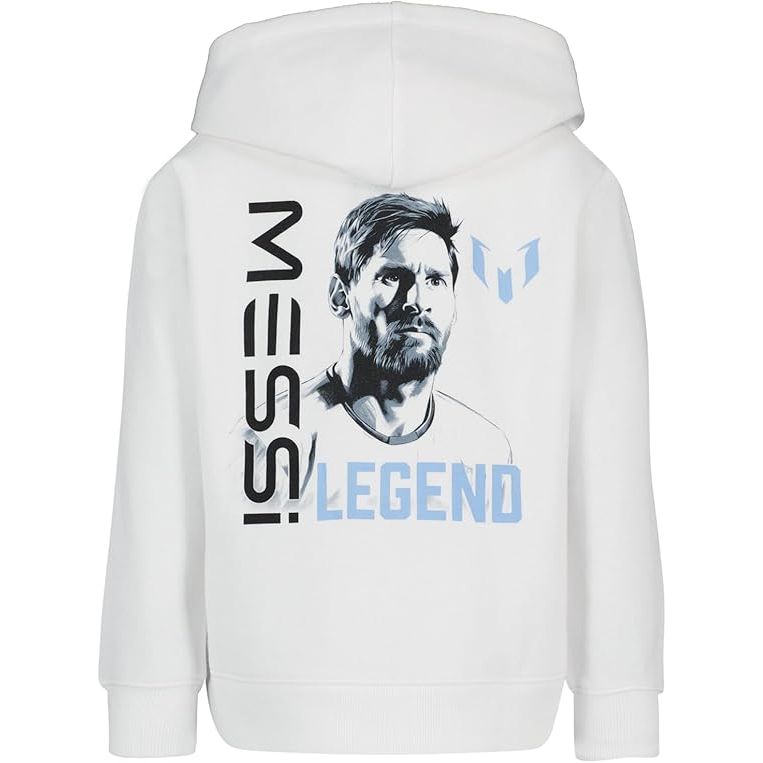 BOYS WHT MESSI LEGEND PULLOVER HOODIE 3-ASST SIZE 2T,3T,4T C/P 24