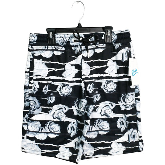 Mens Blk RosesVolley Shorts C/P 48 Drill Clothing Co.