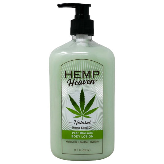 18oz HEMP HEAVEN PEAR BLOSSOM LOTION WITH PUMP C/P 12