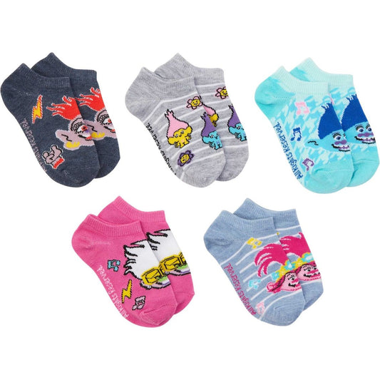 5pk TROLLS HAPPY VIBES NS SOCKS SIZE 4-6 C/P 24