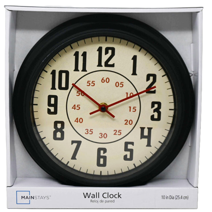 10" BLACK CLOCK C/P 4