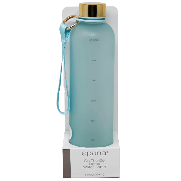 32oz ATHENIAN BLUE ON-THE-GO DETOX BOTTLE W/CARRY STRAP APANA C/P 12