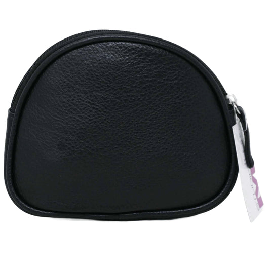 BLACK ZIP TOP DOME COSMETIC BAG C/P 24