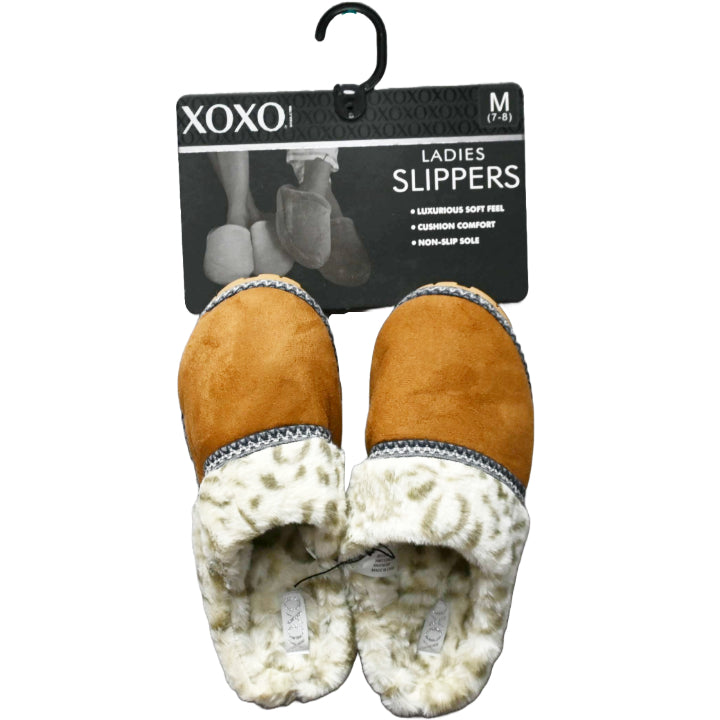 XOXO TAN LADIES SLIPPERS ASST SIZE 5-10 C/P 24