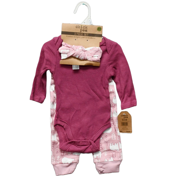 3pc BEAR JOGGER SET - THERMAL/ INTERLOCK C/P 48