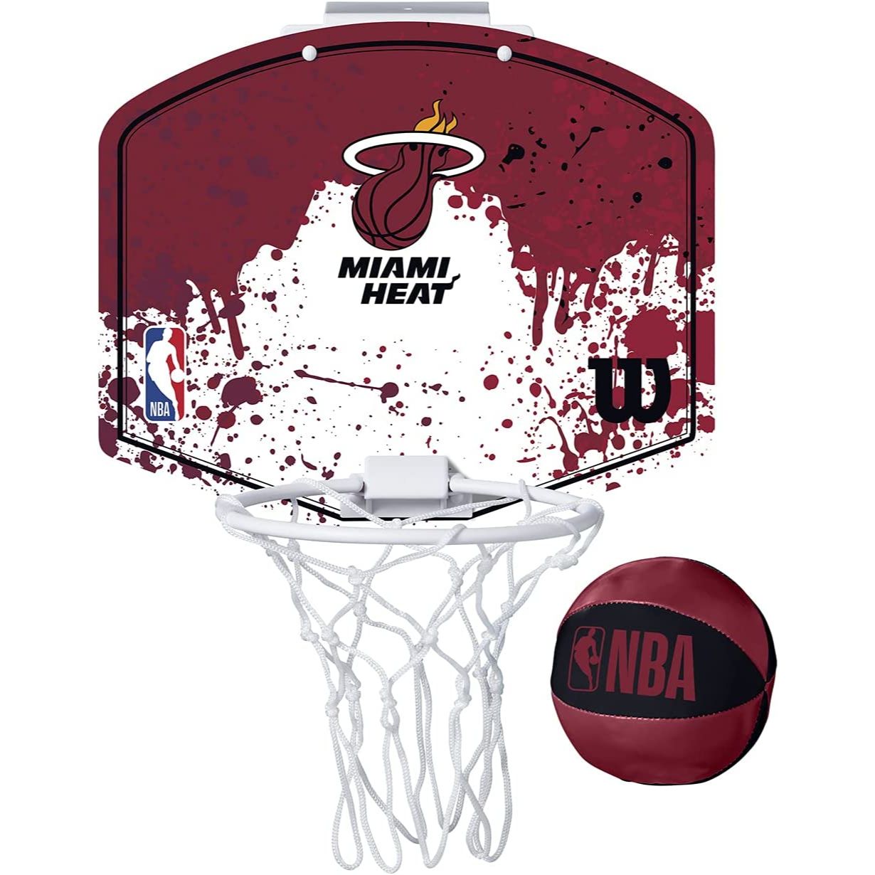 NBA TEAM MINI HOOP W/BALL MIAMI HEAT C/P 6