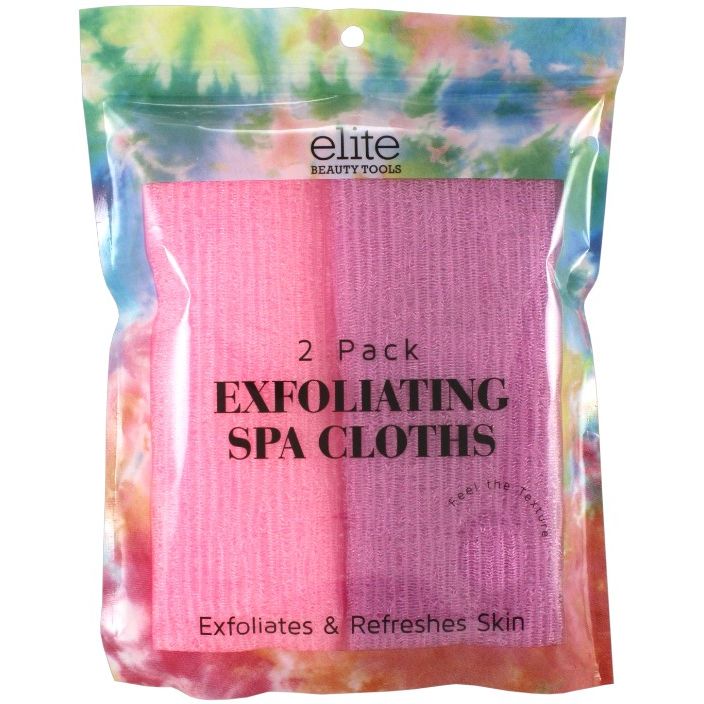 2pk EXFOLIATING SPA CLOTHS C/P 72