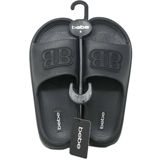 BLK BEBE WOMEN EVA SLIDE wDOUBLE B RUBBER PATCH 5-ASST SIZE C/P 12