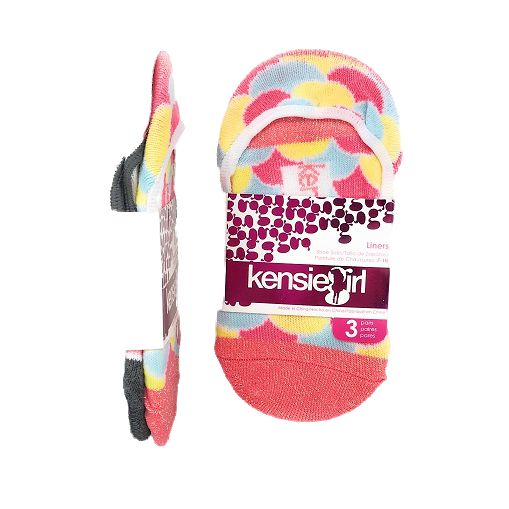 4-6 3PK KENSIE GIRL SUNS OUT FUNS OUT SOCKS C/P 60
