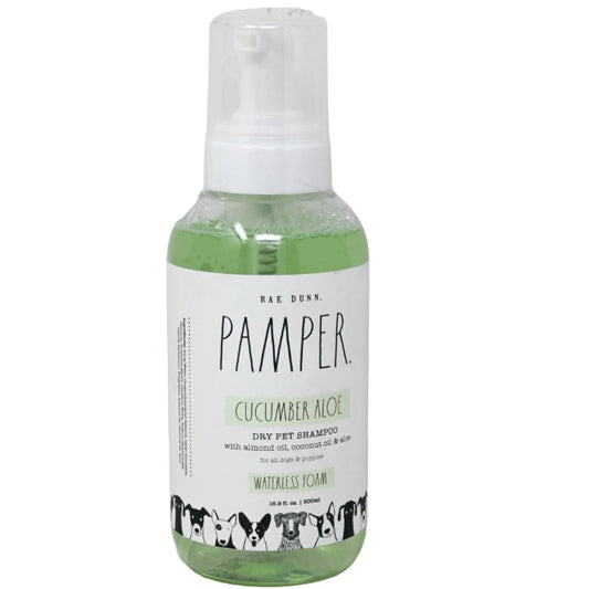 *AS IS*16.9oz Dry Pet Shampoo Shine Pump Rae Dunn C/P 12 (BEST BEFORE 10/21/25)