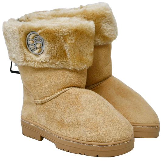TAN BEBE GIRLS FUR CUFF WINTER BOOTS 7-ASST SIZE 11-4 C/P 12