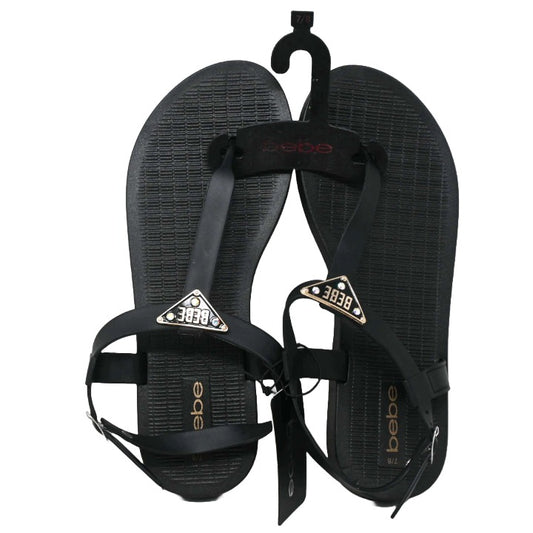 BEBE BLACK WOMENS PCU wRIANGLE LOGO PLATE 4-ASST SIZE C/P 18