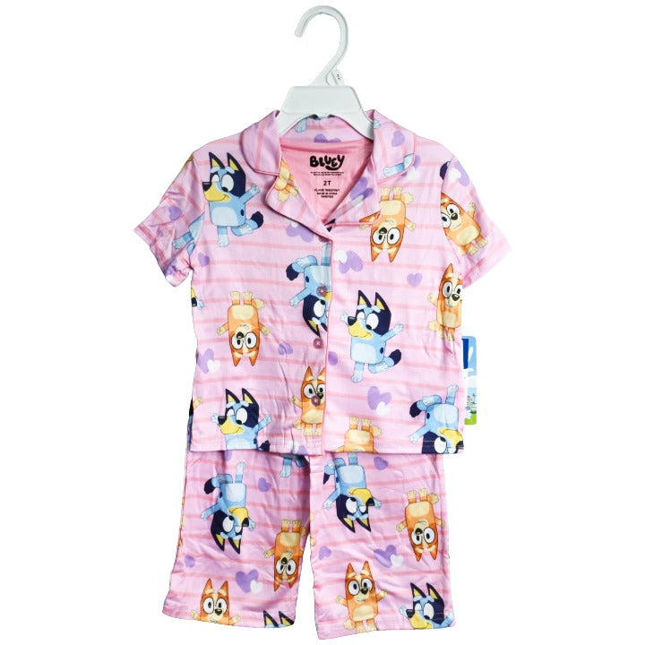 Hearts Sz 2T,3T,4T 2pc Pajama Set Sleepwear C/P 6 Bluey