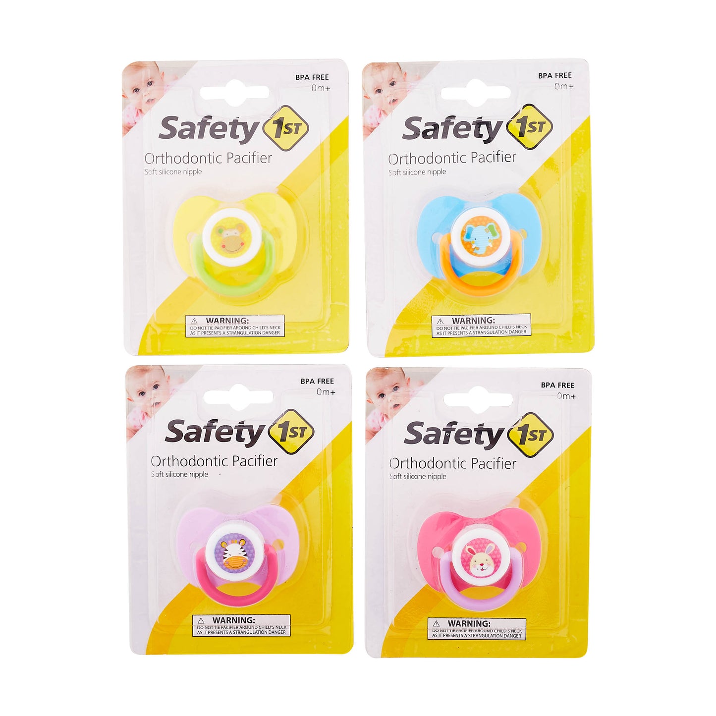 Safety 1st ORTHODONTIC PACIFIER W/ANIMAL PRINT C/P 36
