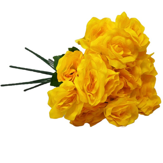 Gld Ylw Rose Bush 5 Flowers C/P 288