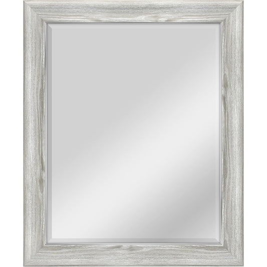 MIRROR 27.5X33.5 FRAMED GRY WG C/P 1