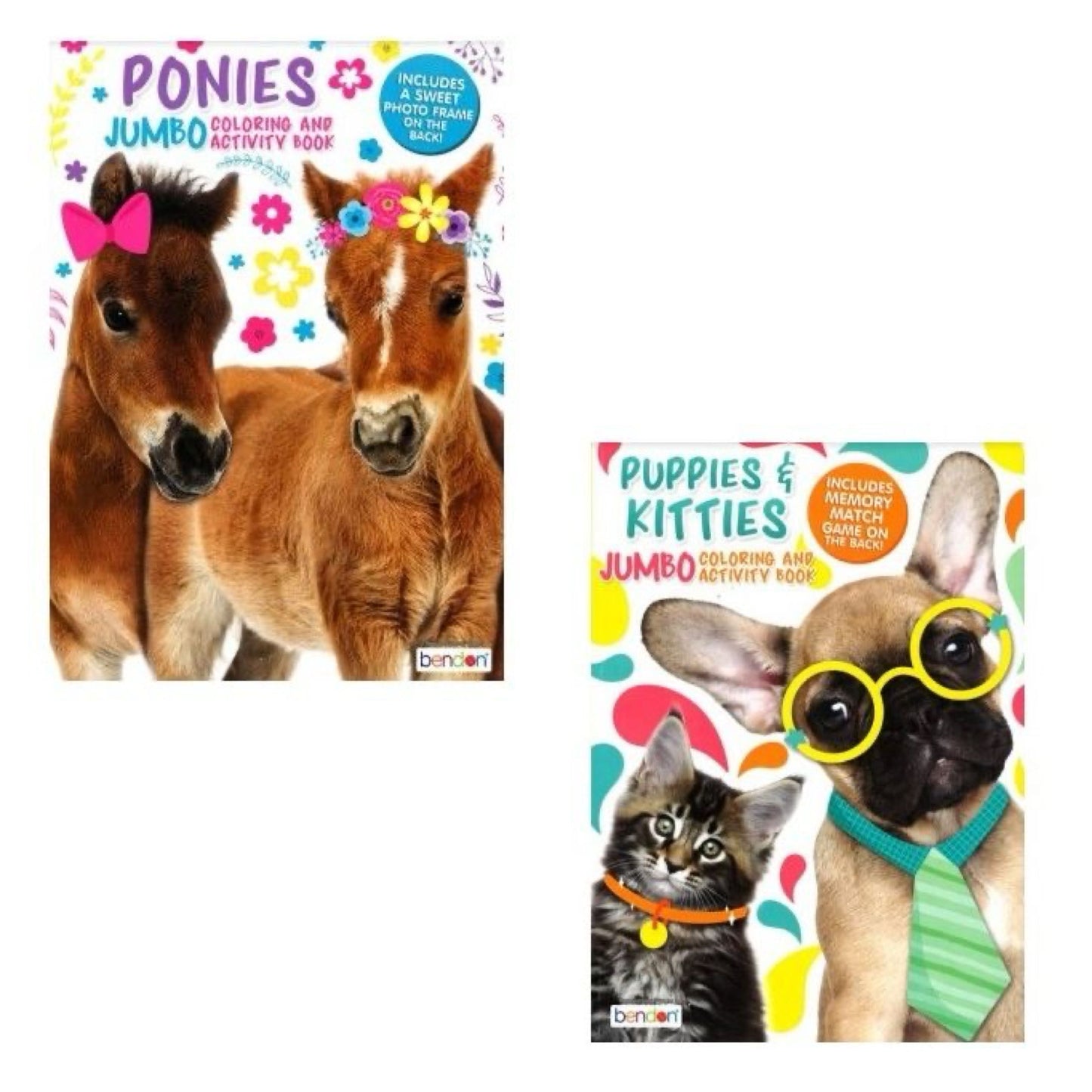 PONIES/PUPPIES & KITTENS COLORING AND ACTIVITY BOOK C/P 24