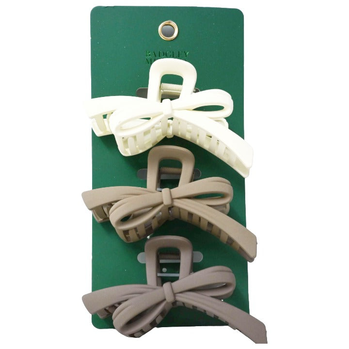 3pc Hair Claw Clips Set C/P 72 Inner Bag 36 Badgley Mischka