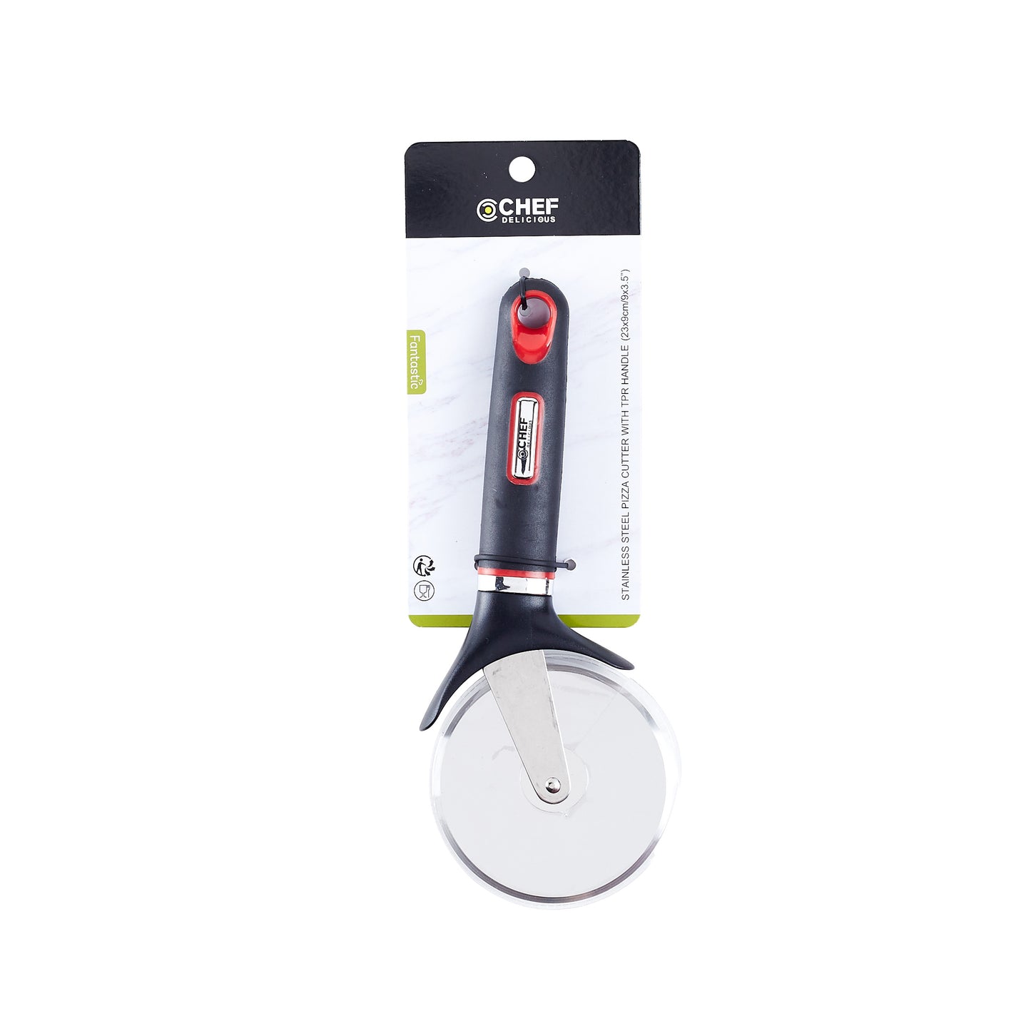 Chef Delicious Pizza Cutter with TPR handle C/P 48