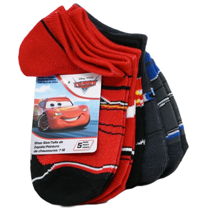 5pk CARS 3 NICE RIDE NS SOCKS SIZE 4-6 C/P 60
