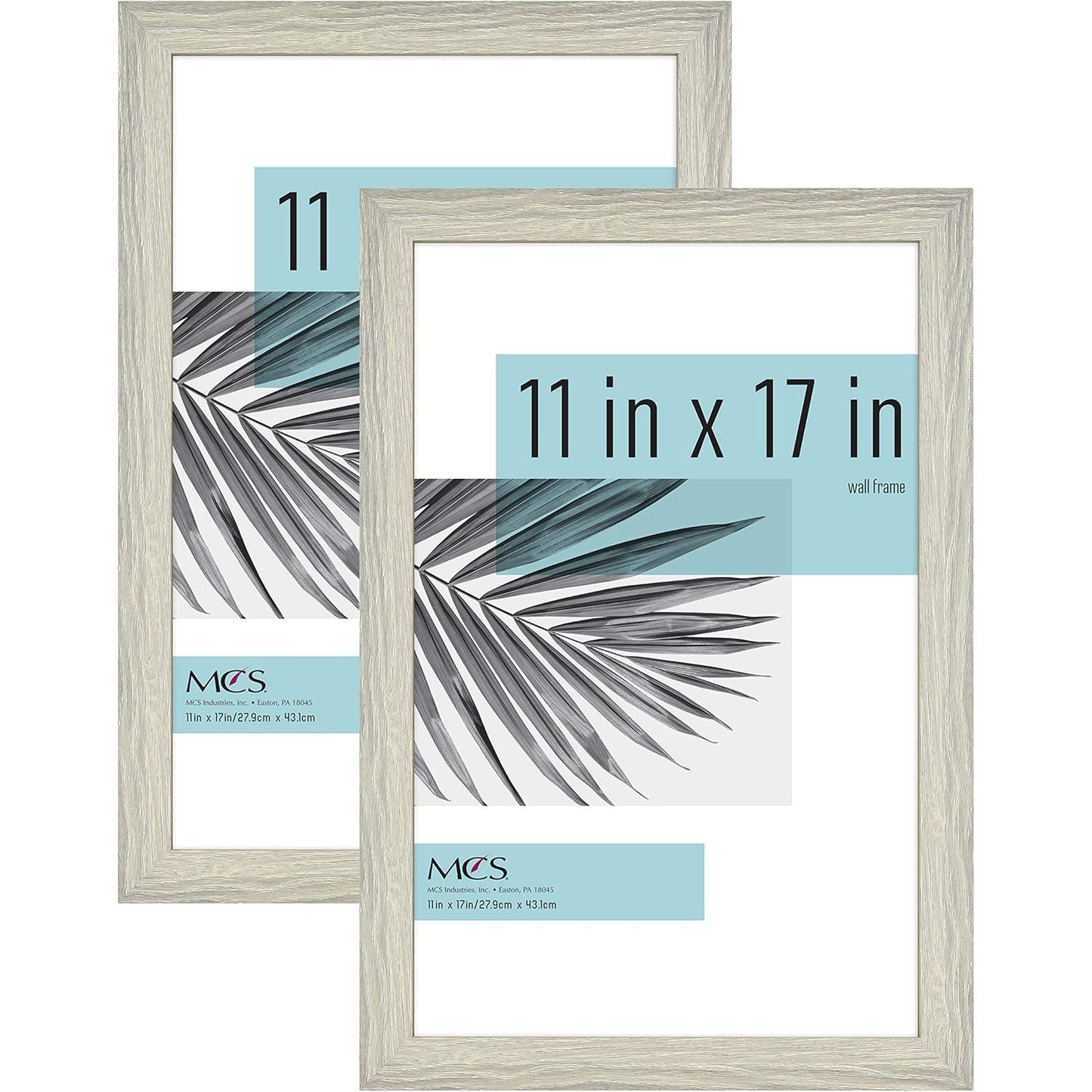 2pk 11"x17" FRAME GRAY STUDIO GALLERY WOODGRAIN C/P 1