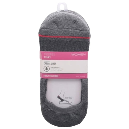 3pk LADIES GREY CASUAL CUSHION LINERS SIZE 9-11 C/P 36