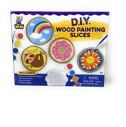 WOOD SLICE PAINTING PLAYSET KIT C/P 36