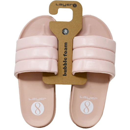 WOMEN BLUSH BUBBLE FOAM SLIPPERS ASST SIZE LAYER 8 C/P 12