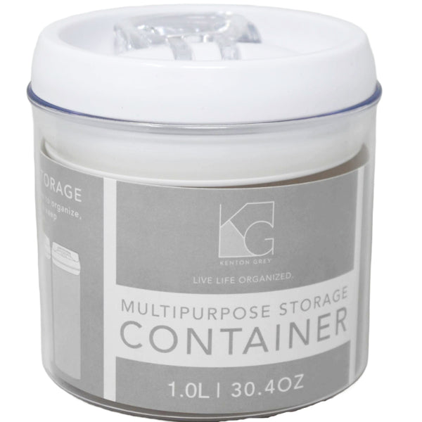 EXPORT 1.0L White Round Plastic Container C/P 60