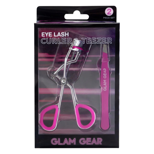 PINK EYELASH CURLER AND TWEEZER SET C/P 144