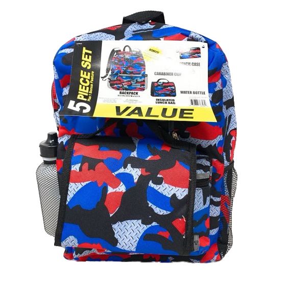 DIAMOND PLATE POP CAMO 5in1 BACKPACK SET C/P 6