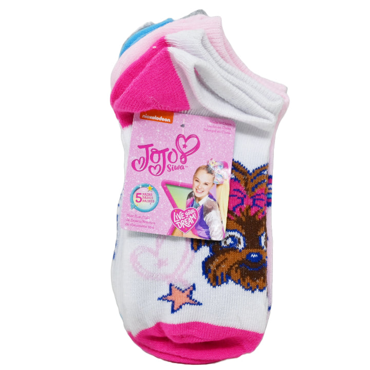 5pk JOJO SIWA SHINE BRIGHT NS SOCKS SIZE 6-8 C/P 60