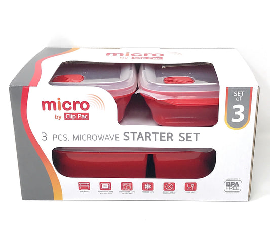 MICROWAVE STARTER SET, 3PC C/P 8
