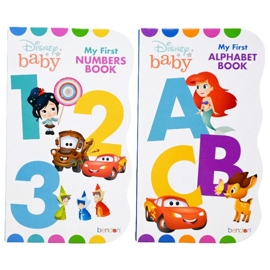 2 Asst Alphabet & Numbers Book C/P 24 Disney