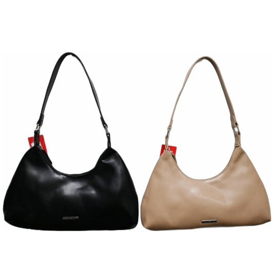 RAMPAGE STRUCTURED HOBO CLASSIC SHOULDER BAG 2-ASST COLORS C/P 12