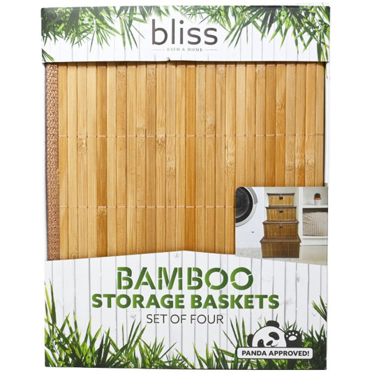 4pc Bamboo Storage Box C/P 6 Bliss