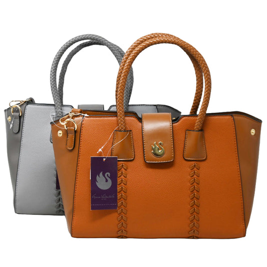 GLORIA VANDERBILT SATCHEL HANDBAG W/DBL HANDLE 2ASST C/P 12