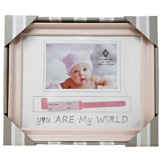 10x8 Pnk Baby w/Bracelet Holder Frame C/P 24