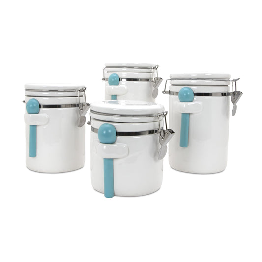 4pc BLUE CANISTER SET C/P 4