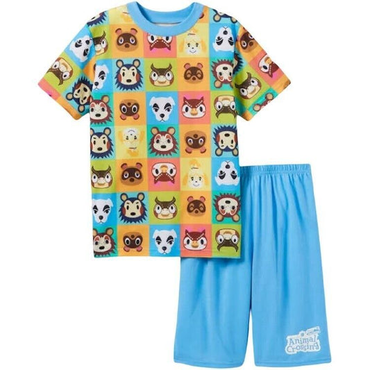 LARGE BOY ANIMAL CROSSING SHIRT/SHORTS PAJAMA SET C/P 12