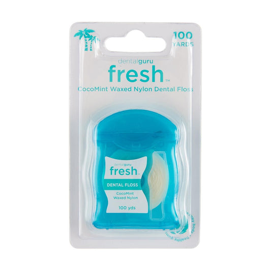 100yds FRESH COCOMINT WAXED NYLON DENTAL FLOSS C/P 24