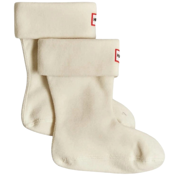 SM. KIDS HUNTER WHITE BOOT SOCKS - RECYCLED FLEECE C/P 24