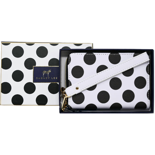 *OUTSIDE OF CA* SMALL POLKA DOT ZIPPER WALLET IN GIFT BOX C/P 50