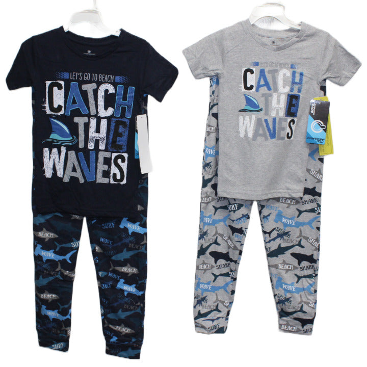 2pc "CATCH THE WAVES" BOYS SLEEP SET (2 ASST PRINTS -SIZE: 2T,3T,4T) C/P 24