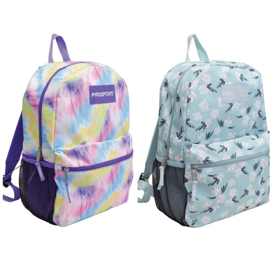 17" GIRLS BAKCPACK 2-ASST PRINTS C/P 24