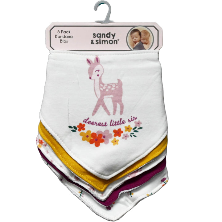 5pk DEEREST BANDANA BIBS C/P 72