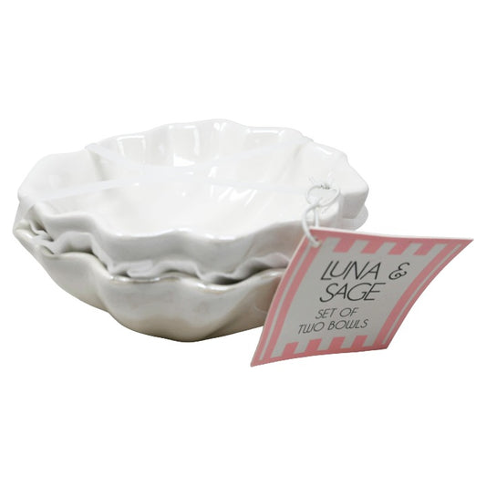CERAMIC SHELL BOWL LUNA & SAGE C/P 18