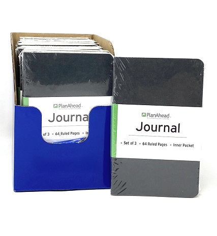 3 PK SM LINED SOFTBOUND JOURNAL C/P 12