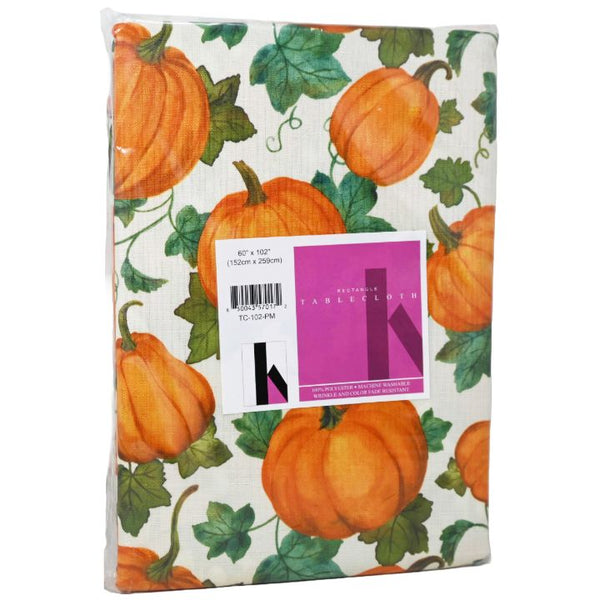 Tablecloth 60"x102" Polyester Pumpkin Print C/P 24